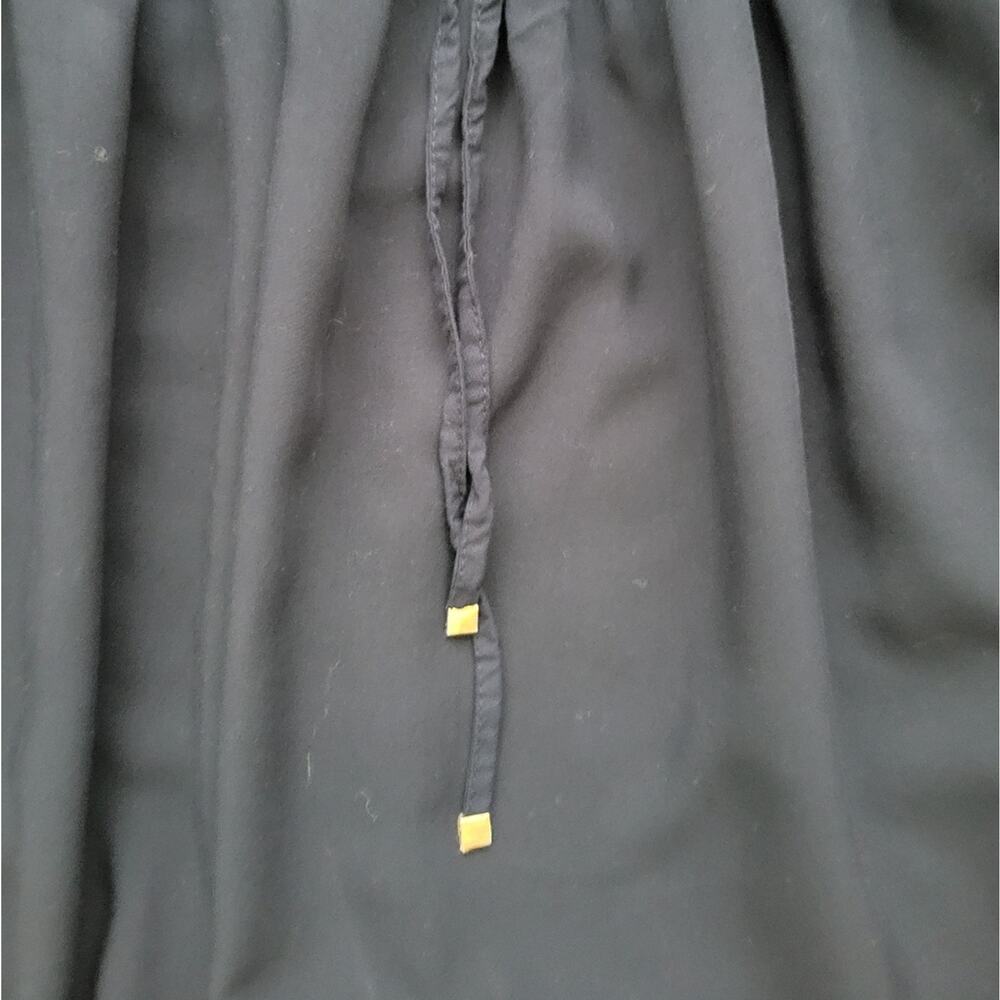 MNG Casual Navy Blue Flowy Skirt Size Medium Elastic Waist Drawstring Pockets - Picture 4 of 6
